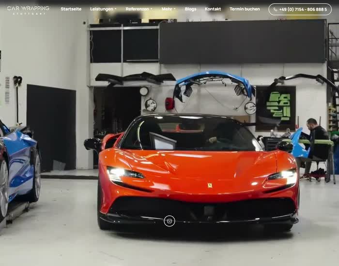 Website Car Wrapping Stuttgart – Fahrzeugfolierung, Webdesign von Lokalheld digital
