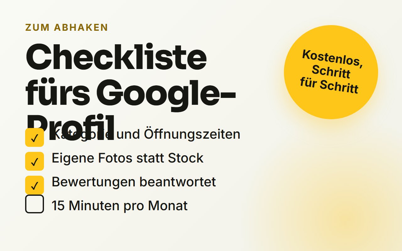 Checkliste fürs Google-Profil zum Abhaken